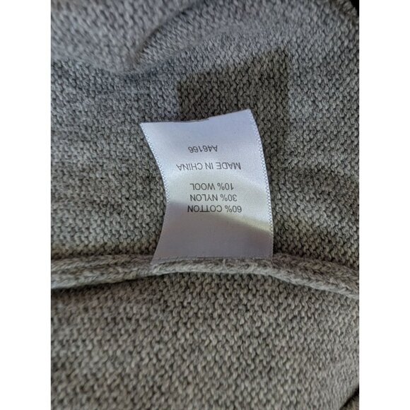 Appleseeds Womens Gray Fair Isle Knit Sweater M 100% Wool Floral Pattern - Picture 7 of 7